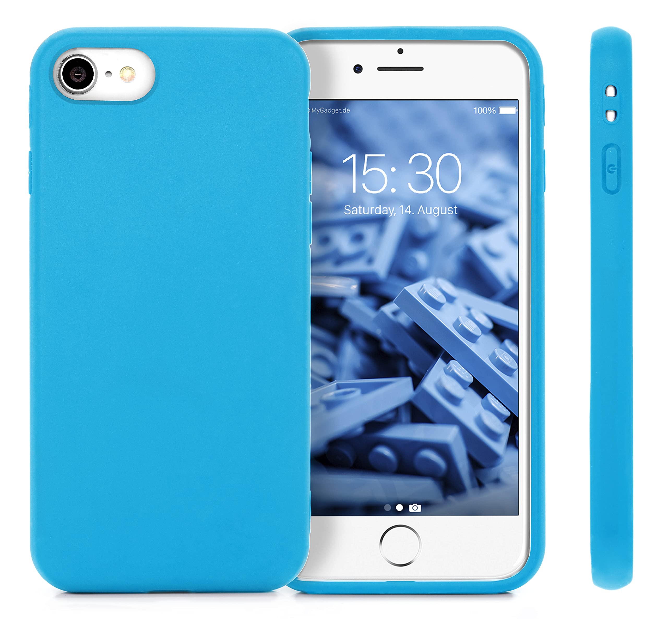 MyGadget Handyhülle Für IPhone SE 2022/2020/7/8 – Schlankes TPU-Case In Matt Schwarz, Stoßfest & Kratzfest