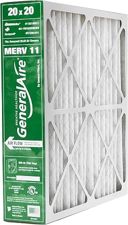 GeneralAire 11-GA100A11-20" x 20" x 4" Replacement Filter for Honeywell FC100A1011, MERV 11
