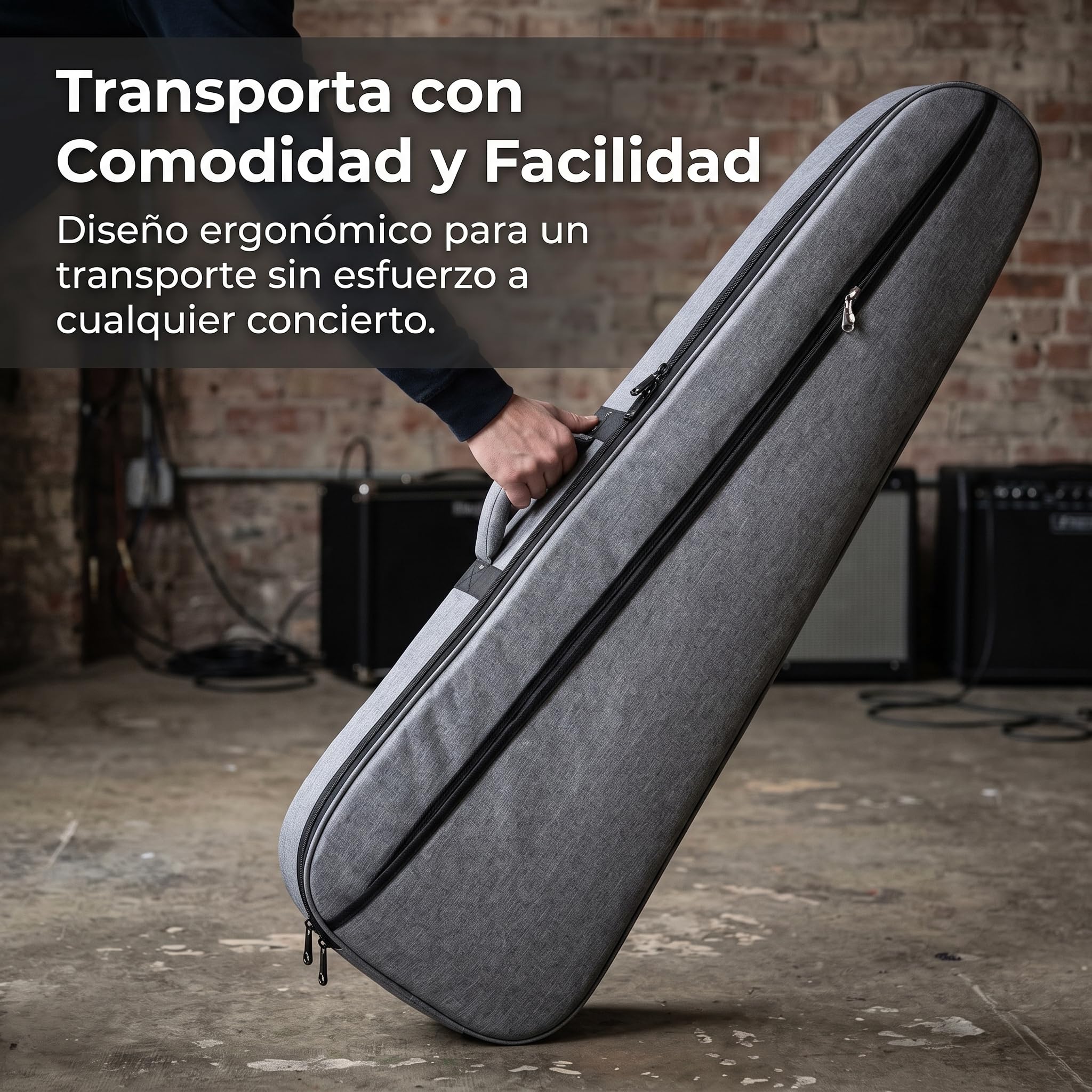 Homyl Funda para Guitarra Eléctrica o Bajo Eléctrico, Acolchada 30mm, Impermeable, Tipo Mochila, Gris, Funda para Guitarra eléctrica 30MM Engrosada, Gris