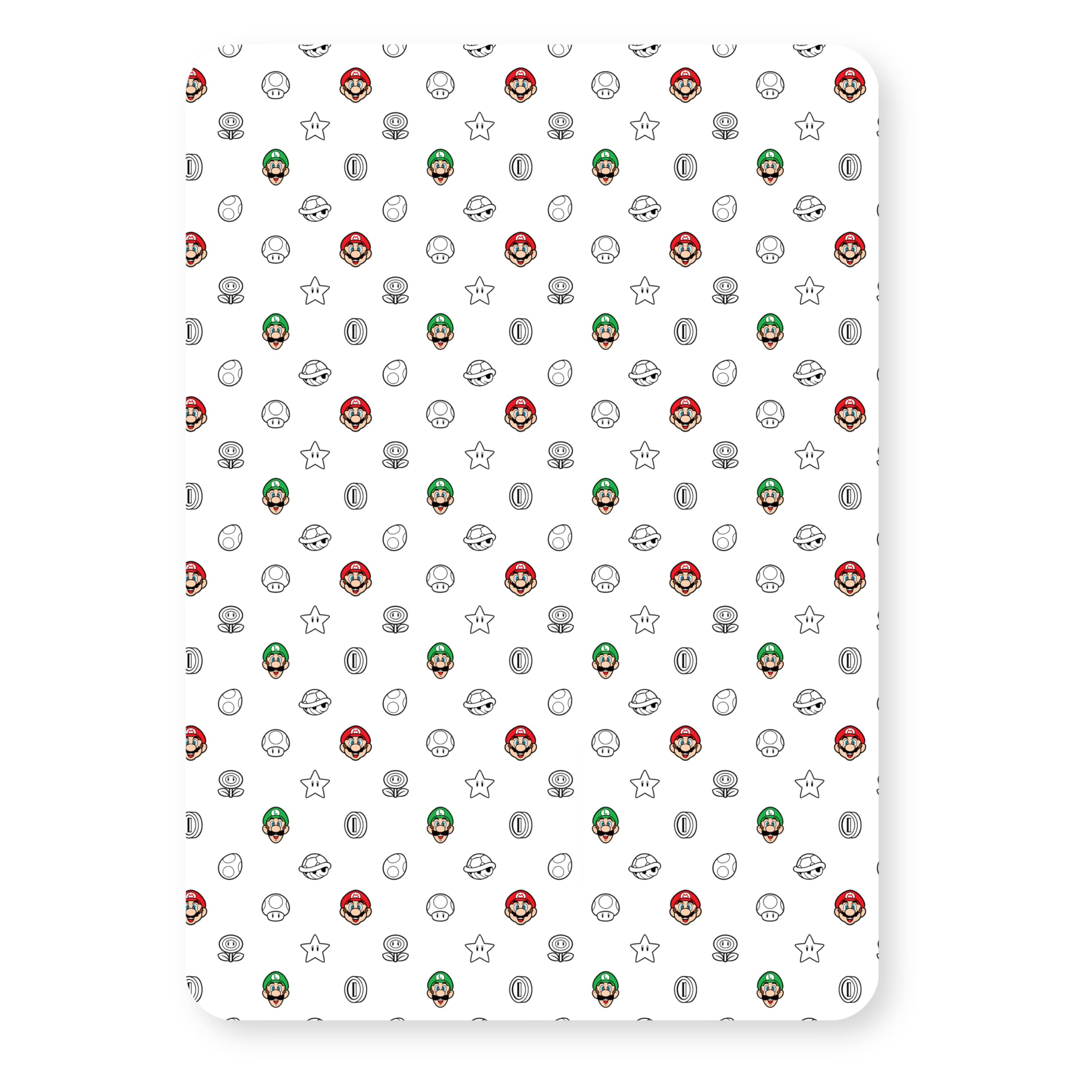 Nintendo  Super Mario Double Fitted Sheet - White - Double