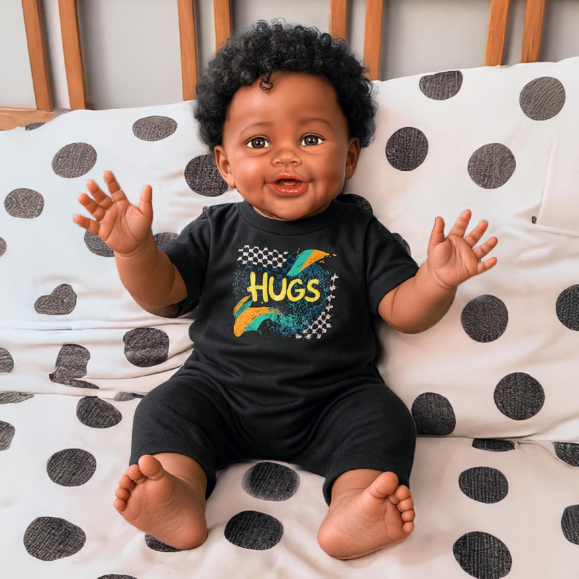 Paradise Galleries 22 Inch African American Realistic Reborn Baby Boy Doll with Blue Star Outfit and Accessories Gift Set – OH Baby!