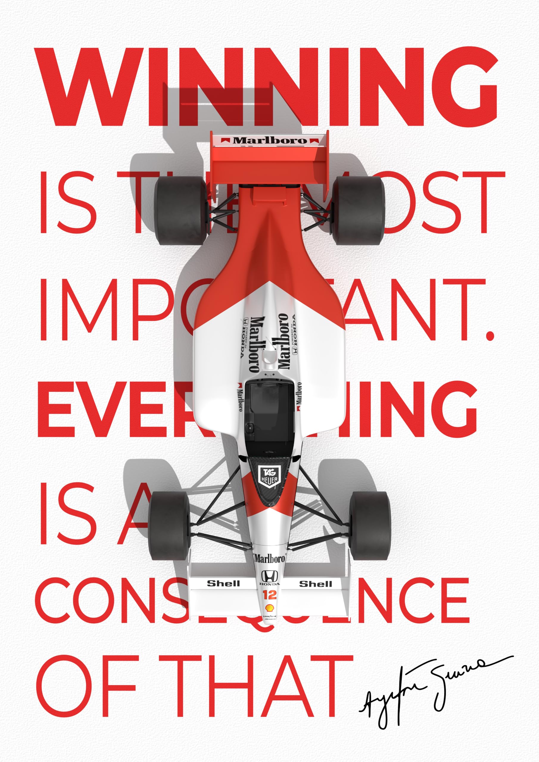 PodiumPe Formula One Motivational Poster on Winning | Ayrton Senna F1Poster | A3 (300GSM) | No Frame 4