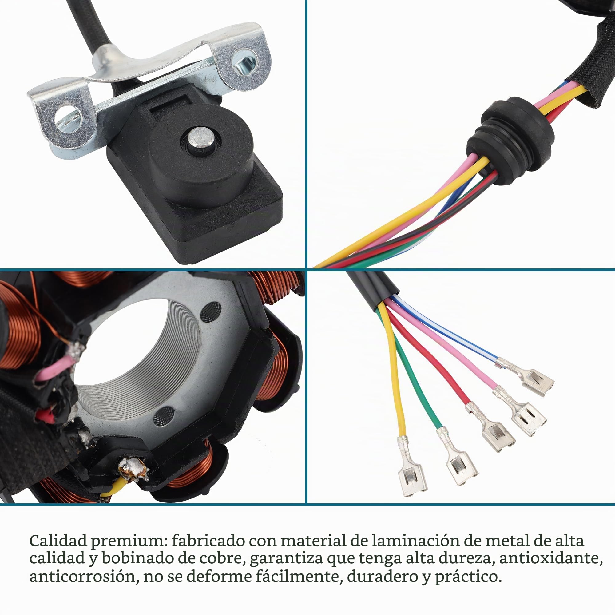 GOOFIT Generador Encendido Bobina Estator MagnéTica 8 Bobinas Y 6 Cables Reemplazar Para 125z 150sz Dm150 Rc125 Ft150 CG 125cc 150cc 200cc 250cc ATV Quad Dune Buggy Dirt Pit Bike Pro Trail Bike Kart