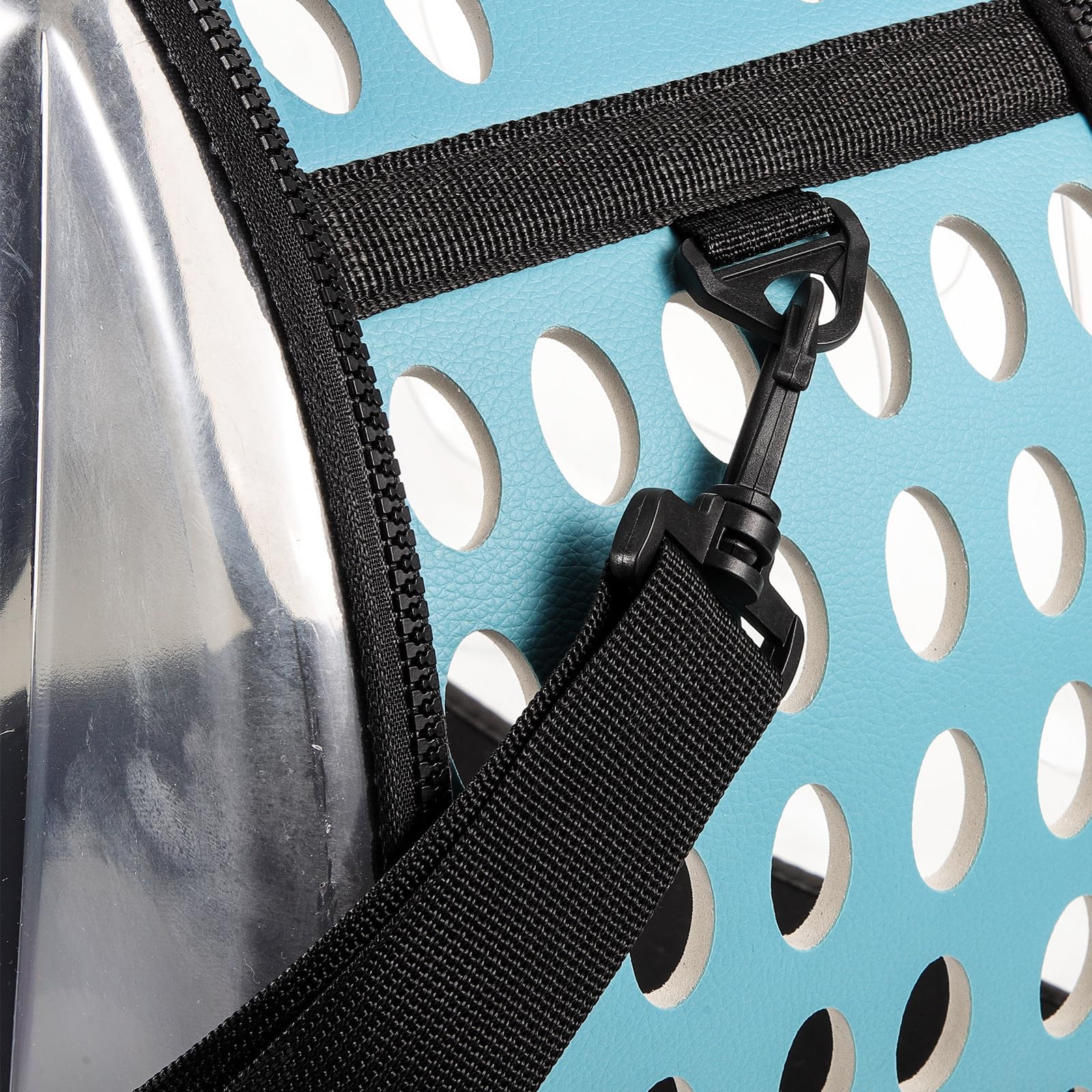 Transparenter Katzen und Hundetransport Rucksack aus Eva, Blau