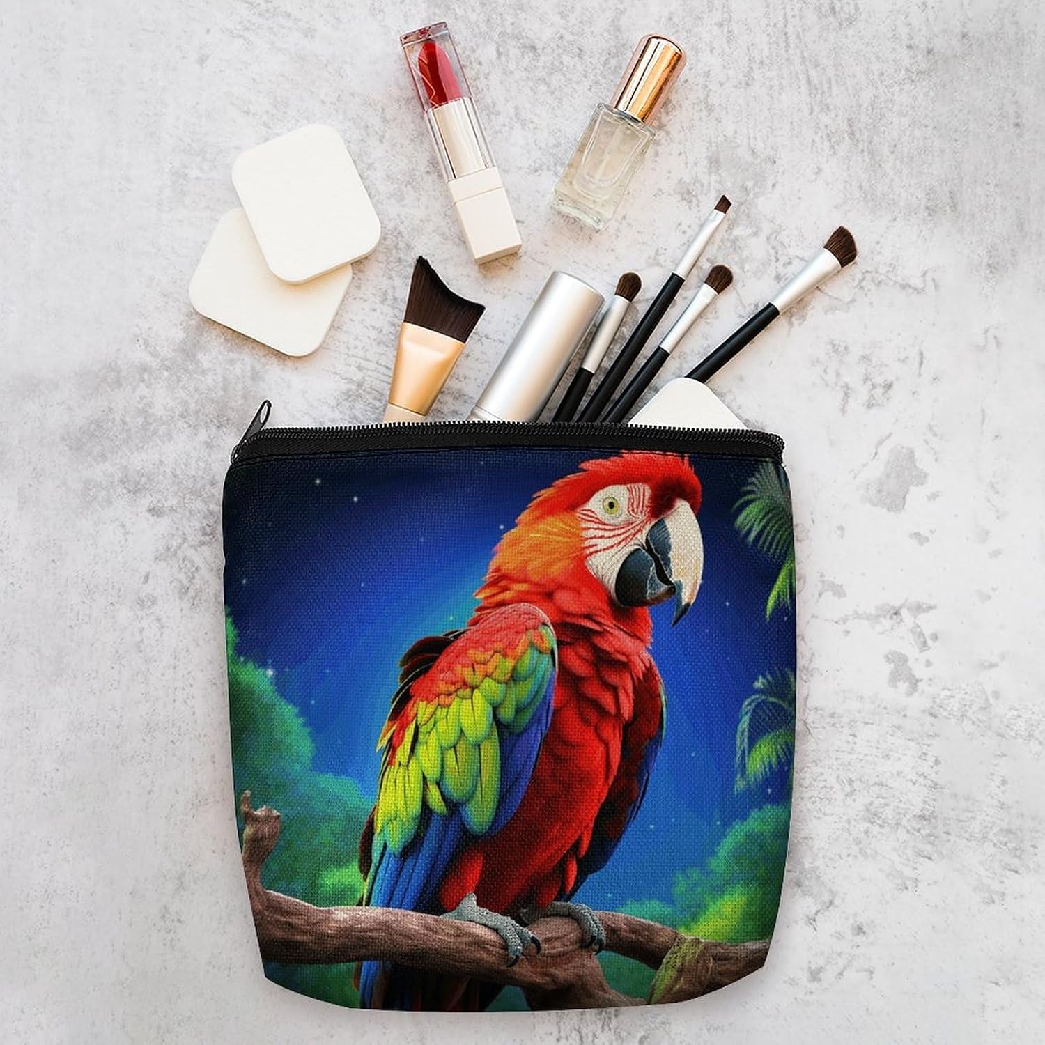 Parrot Makeup Bag Cosmetic Pouch Toiletry Bag image 4