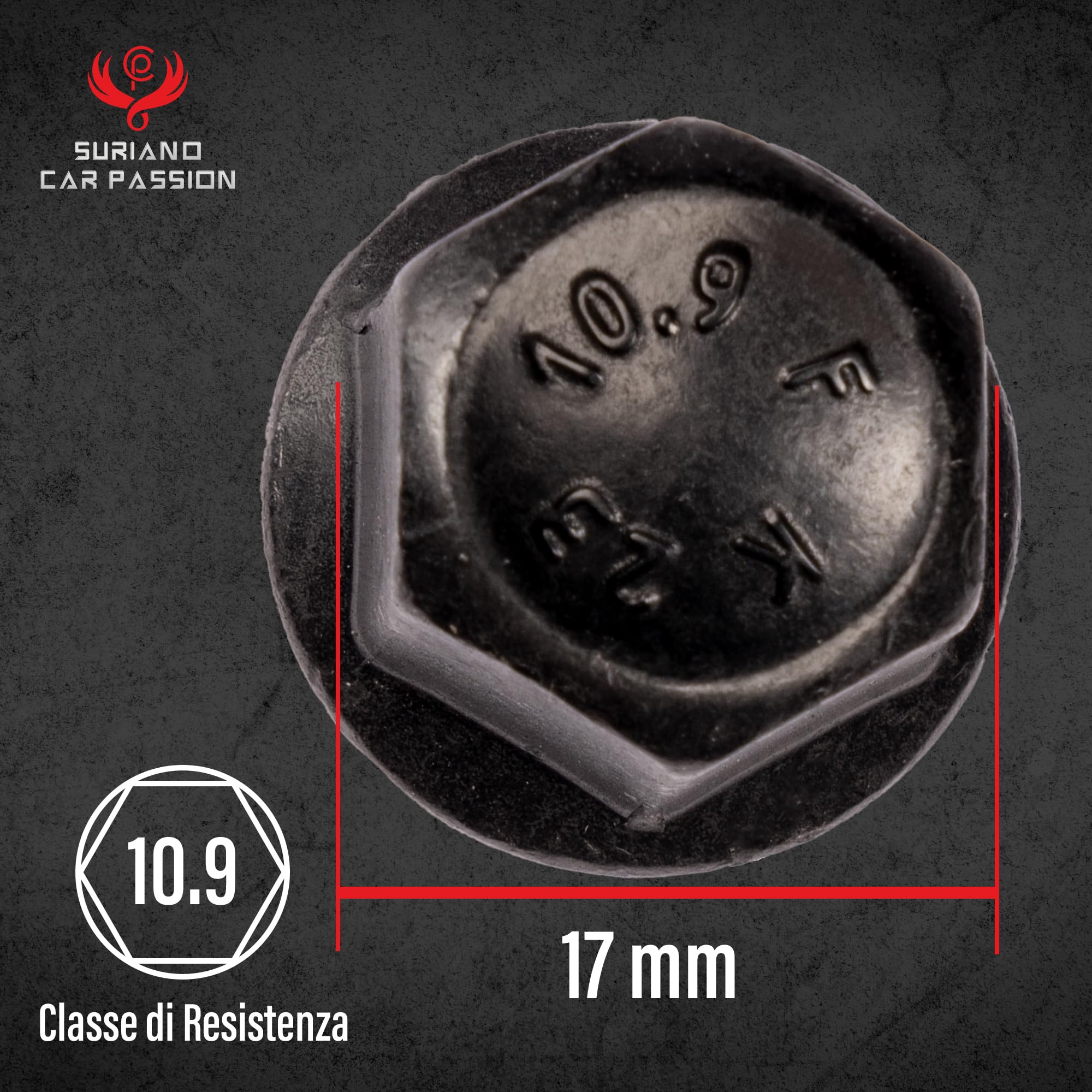 Kit 20 bulloni ruota neri Compatibili con Jeep Renegade dal 2014 e Compass solo dal 5/2020 in poi ruote cerchi in acciaio e in lega Farad