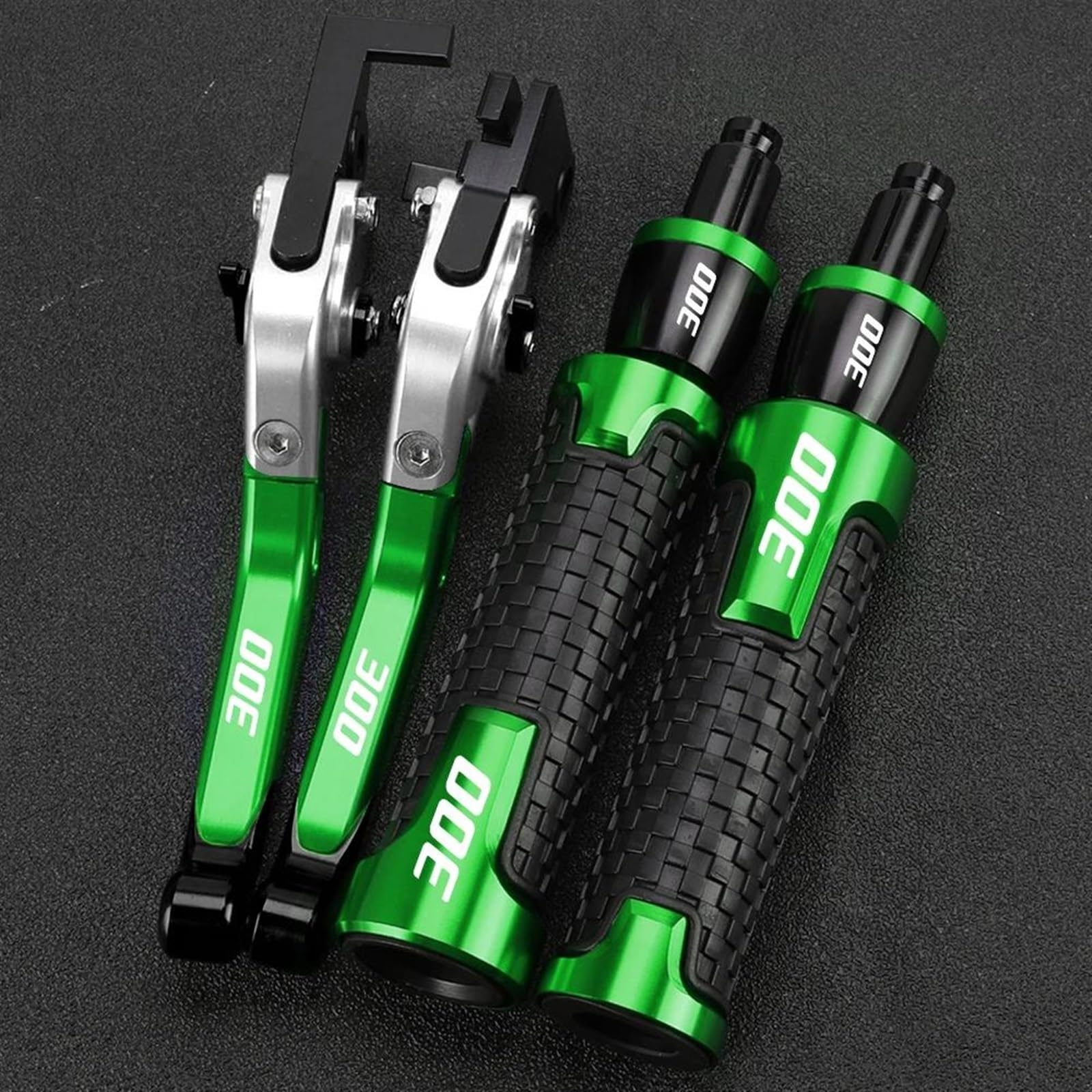VTAIEX Motorbike Accessories Handle Handlebar Grips Ends Adjustable for Kawasaki for VERSYS-X300 for VERSYS-X 300 2017 Motorcycle Brake Clutch Levers(Green)