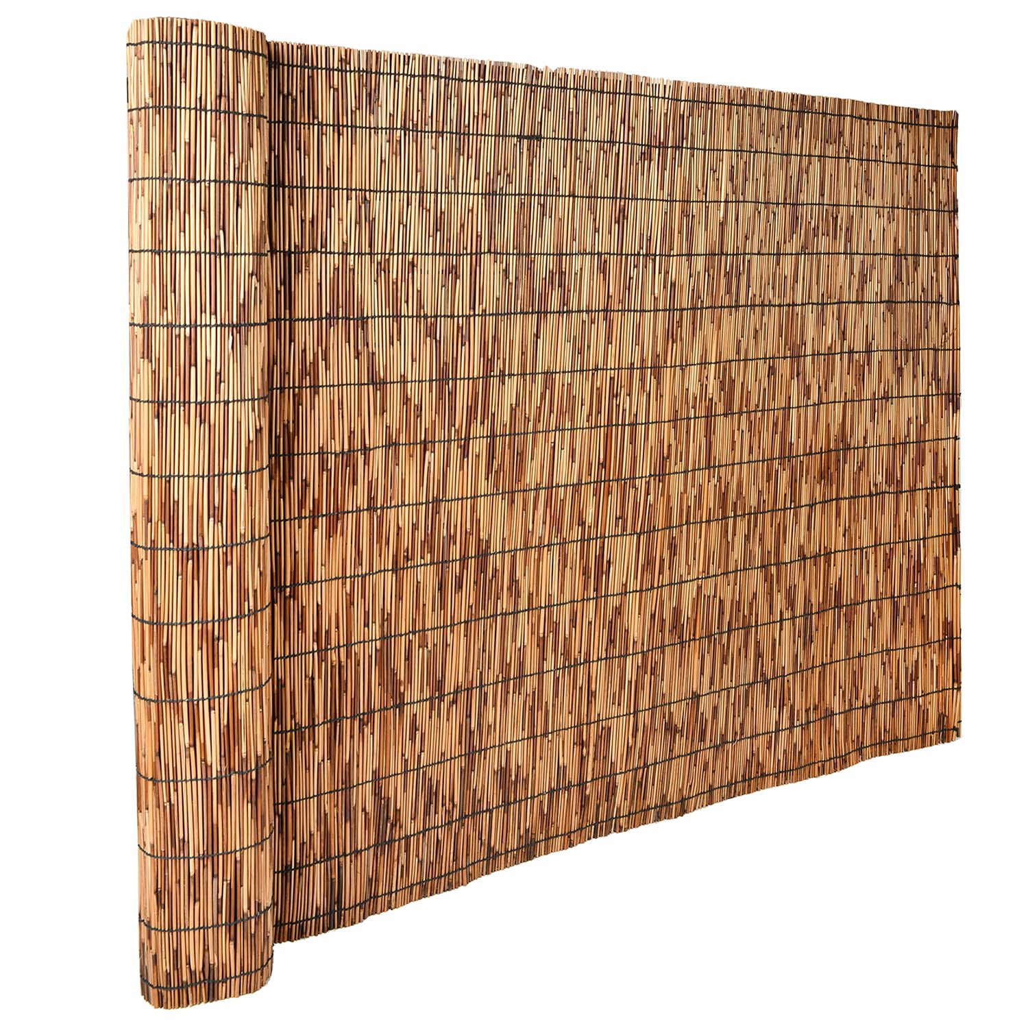 Fomlily Natural Reed Fencing, 59x 157.5 inch Eco-Friendly Reed Fence, Reed Screen for Garden, Wall Privacy Fence (Brown)