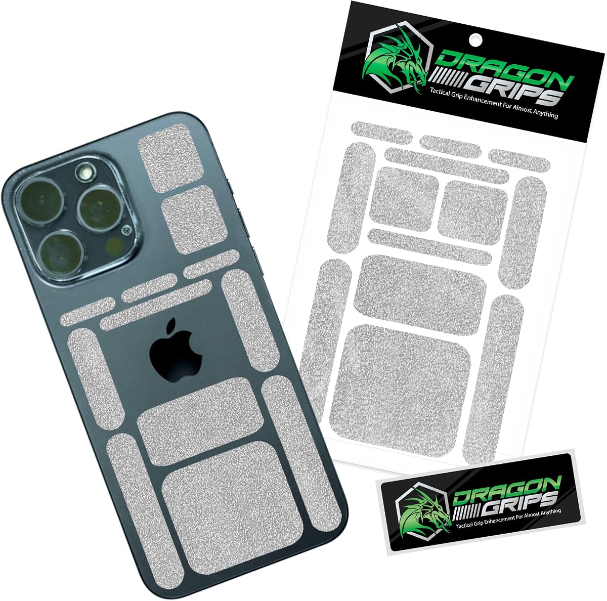 13pc Rubber Grip Tape, Non-Slip Adhesive Phone Grip Stickers | Rubberized grip tape for phone cases, mouse grip tape, gaming controllers, laptops, guns, and tools for traction and control