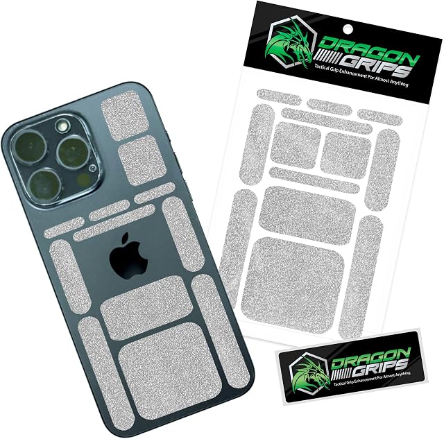 13 Piece Grip Tape Decal Set, Self Adhesive Rubber Tactical sticker set for iphone, cases, laptop tablet grip