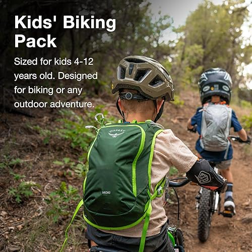 Miniatura 3 de Osprey Moki 3L Mochila de ciclismo para niños con depósito hidráulico, Estampado De Dino Hambriento, 40L US