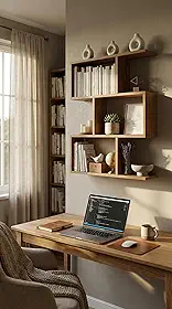 DECORAÇÕES - RUFATTO NICHO ZIG ESTANTE MODULAR MULTIUSO LIVROS E DECORAÇÃO FREIJÓ