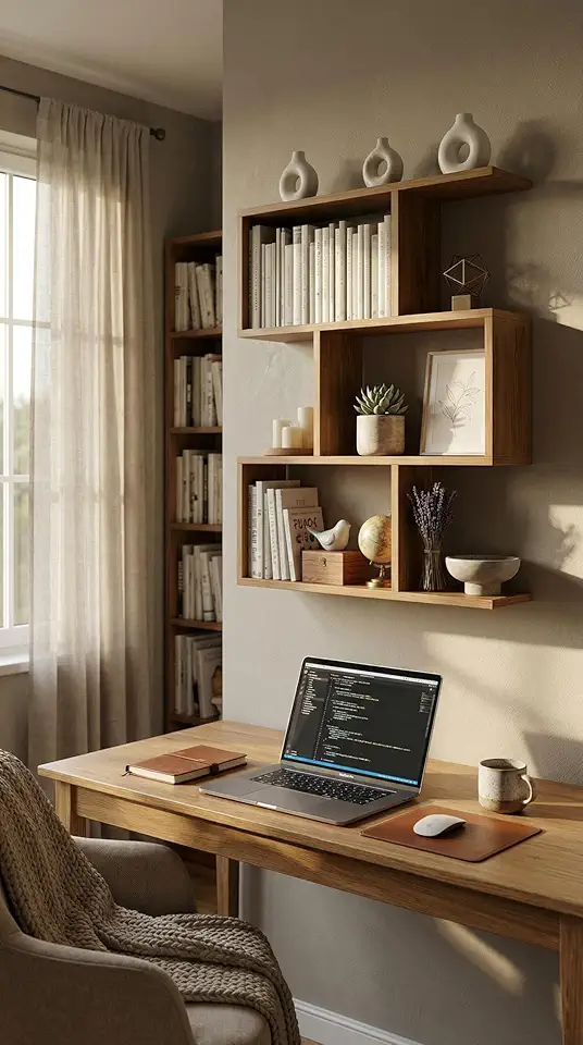 DECORAÇÕES - RUFATTO NICHO ZIG ESTANTE MODULAR MULTIUSO LIVROS E DECORAÇÃO FREIJÓ