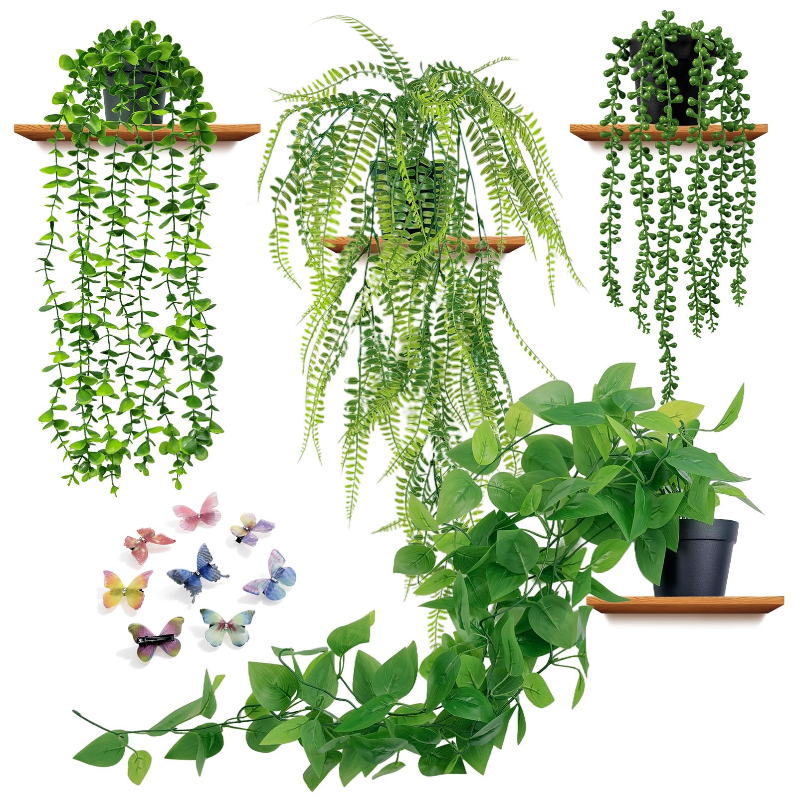 Amazon｜OSIITOSU 観葉植物 フェイクグリーン高さ約80cm 4個セット
