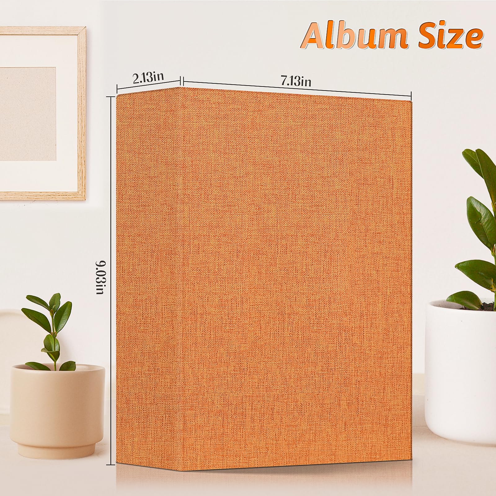 Popotop Linen Hardcover 4x6 Photo Album 200 Pockets - Premium Picture Album For Wedding, Family, Baby & Vacation Memories