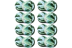 HOMBYS Green Multi Chunky Chenille Yarn for Arm Knitting