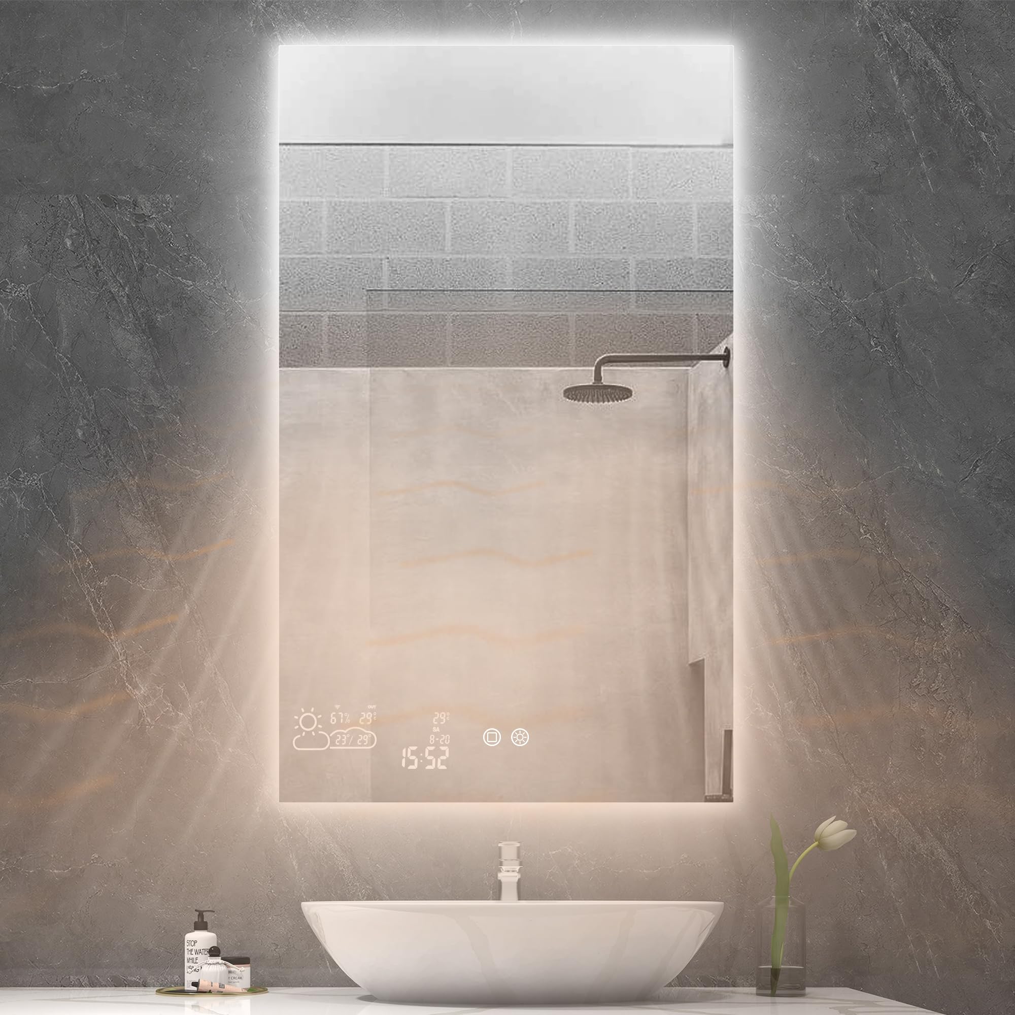 Infrarotheizung spiegel für Badezimmer wandheizung (optional mit LED L