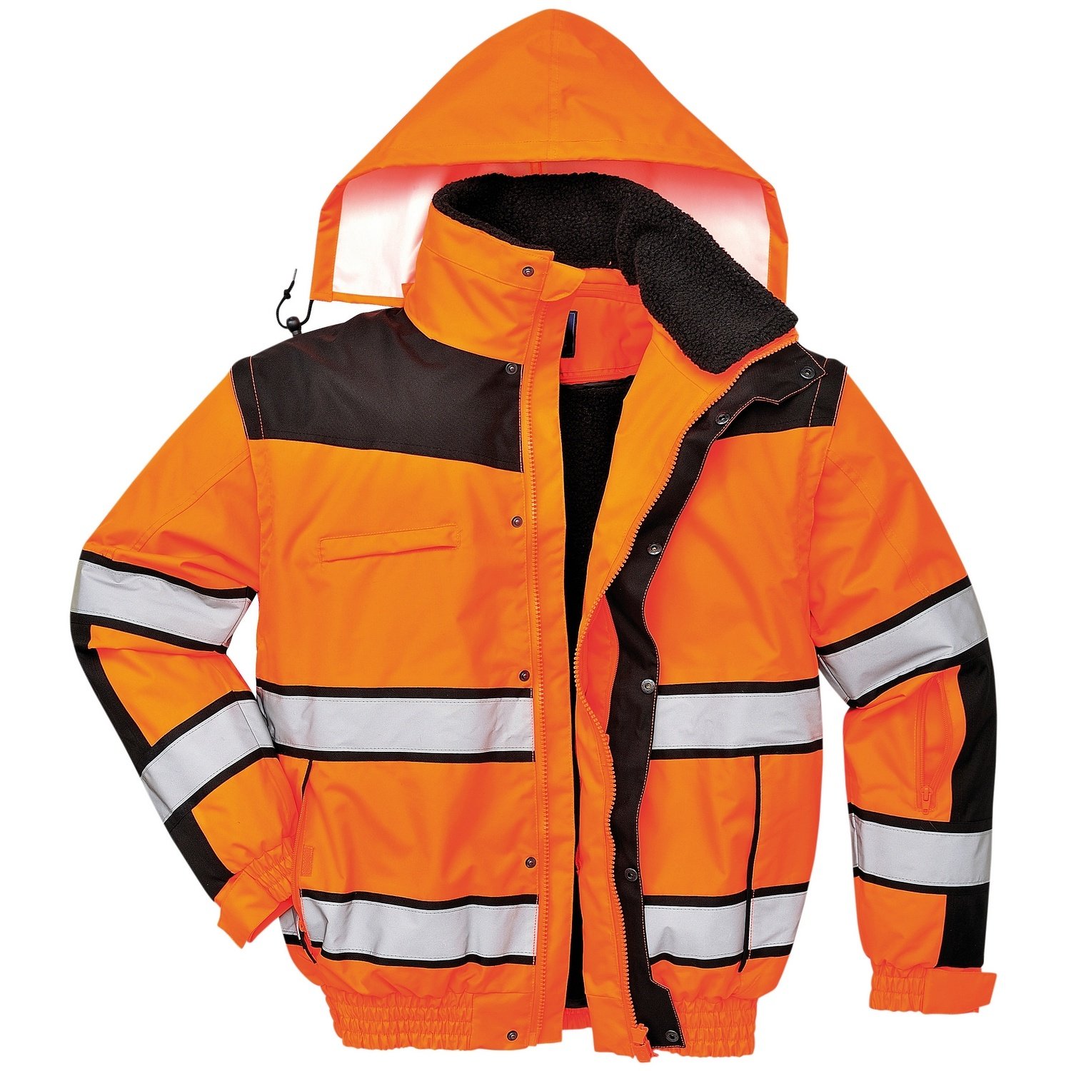 Portwest Herren Hi Vis Klassik Bomber Jacke (S) (Orange/Schwarz)