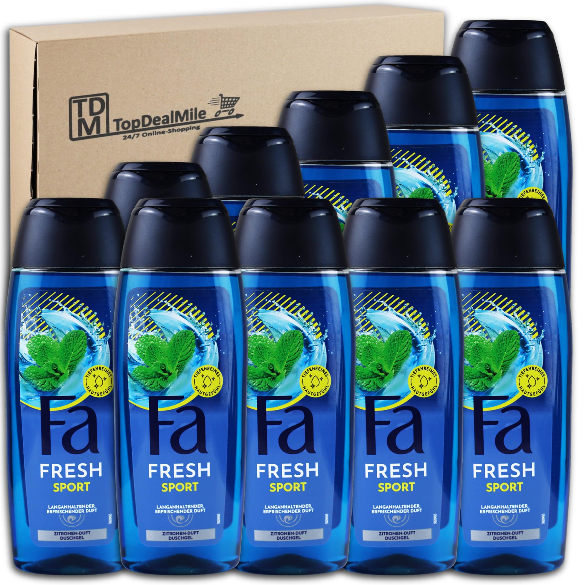 Vorratspack für Fa Duschgel Fresh Sport Shower Gel 10 x 250 ml