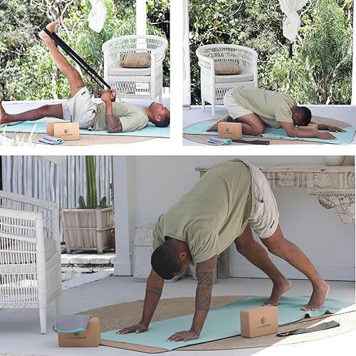 Miniatura 7 de Toalla para esterilla de yoga caliente de 72 x 26.75 pulgadas de largo, toalla facial compacta, esenciales de yoga caliente, longitud completa,