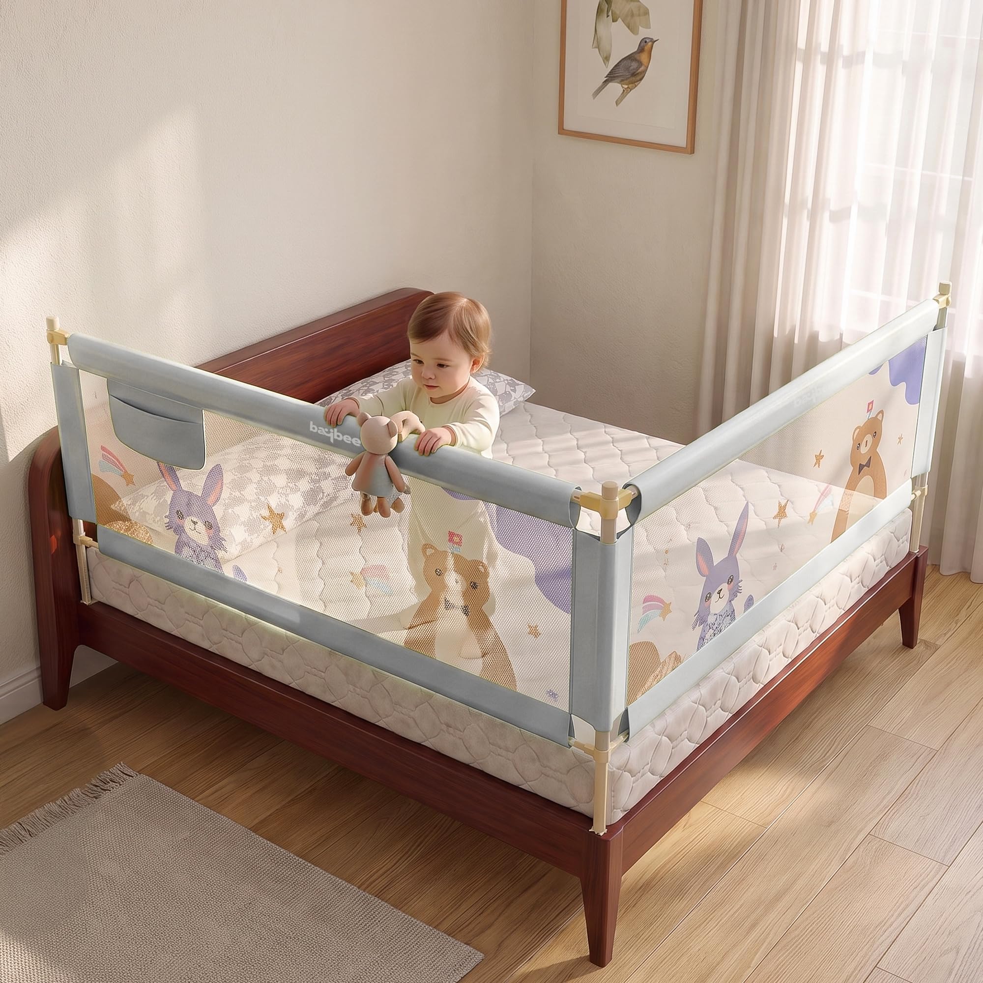 Baby Bed Rail Guard - Adjustable Safety Rail -19 Baby Bed Rail Guard - Adjustable Safety Rail -19