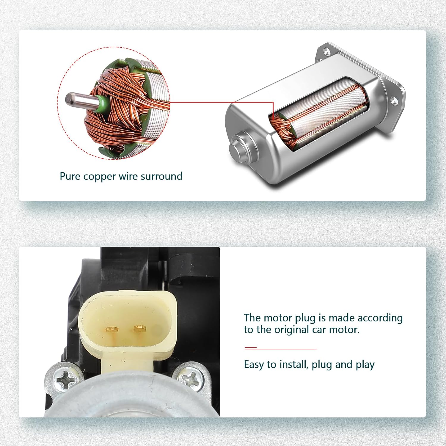 FINDAUTO Rear Left Power Window Regulator with Motor Fit for 2003-2009 for Land Rover for Range Rover