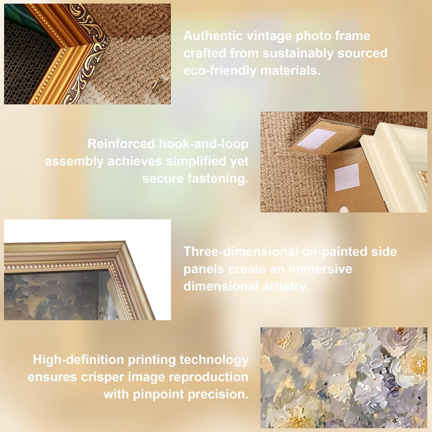 Art 3D Oil Painting Cat Nest for Artist Kitten Art Frame Cat Bed with Scratching Board Cat Scratch Pad for All Seasons Indoor Cat Toy House (Iris, Vintage Frame)