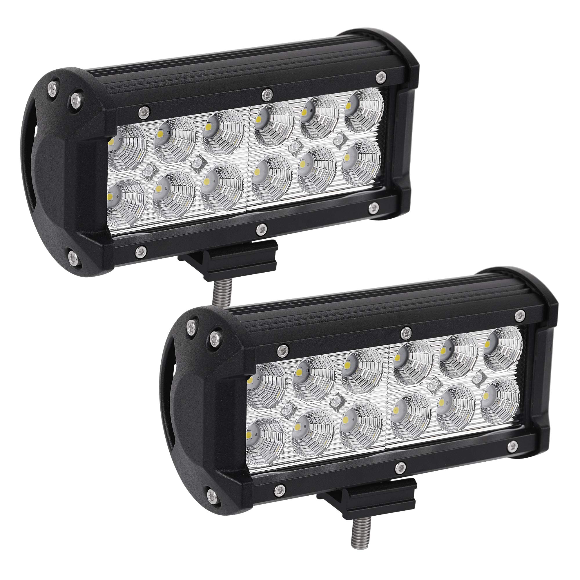 YITAMOTOR LED Light Bar, 36W 7Inch LED Work Light Flood LED Light Pods Off Road Driving Light Fog Lights Waterproof Truck Tractor Car Boat Motorcycle 4WD ATV SUV, 2 Years Warranty