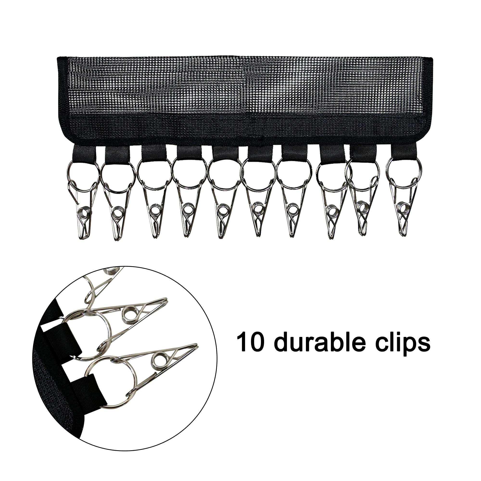 Dimeho 4-tlg. Hut-Clips - Elastische Kappenhalter Schwarz Braun Grau Weiß