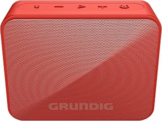 GRUNDIG Solo+ - Altavoz Bluetooth Rojo, Caja de Sonido, 3,5 W RMS, Alcance de 30 Metros, más de 20 Horas, Tiempo de reproducción, Bluetooth 5.3, Carcasa a Prueba de Salpicaduras (IPX5), Color Negro