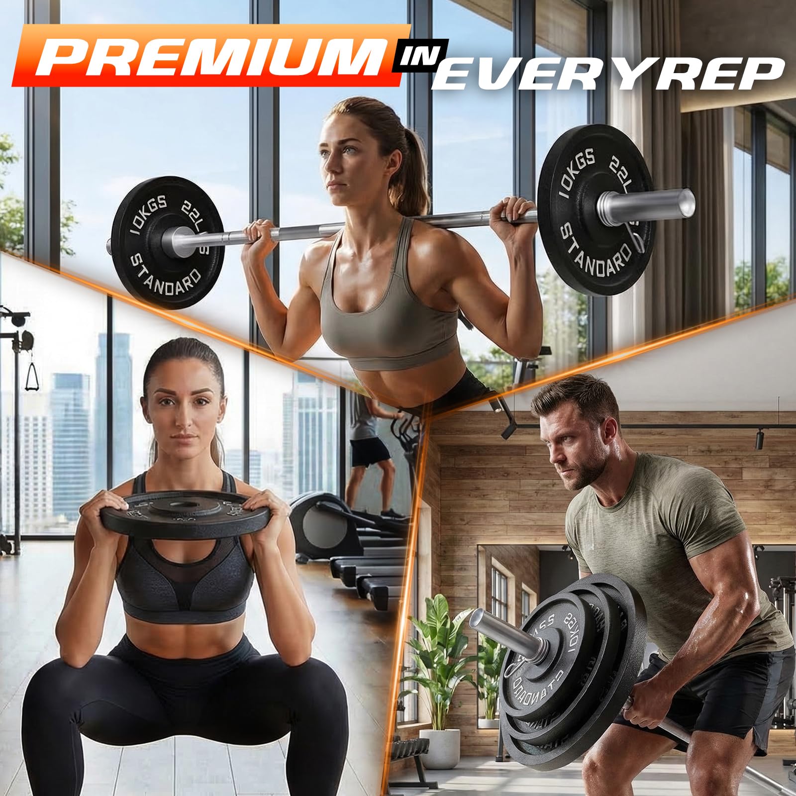Disques de poids en fonte 10kg, 15kg, 20 kg au choix, Ensemble de disques d'haltères, Set de plaques avec alésage 50 mm pour Musculation et Haltérophilie