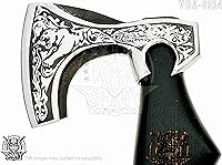 Vista 4 de SHINY CRAFTS -Hacha de camping Tomahawk Hacha barbuda vikinga hecha a mano con mango de madera de fresno, regalos vikingos para hombres con funda