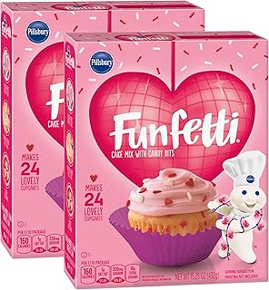 Funfetti Valentine Cake & Cupcake Mix, 15.25 oz Box (Pack of 2)