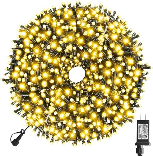 Miniatura 17 de XTF2015 Guirnalda de 1000 luces LED de Navidad de 336 pies, 8 modos de iluminación, impermeables, luces de árbol de Navidad, luces de hadas para