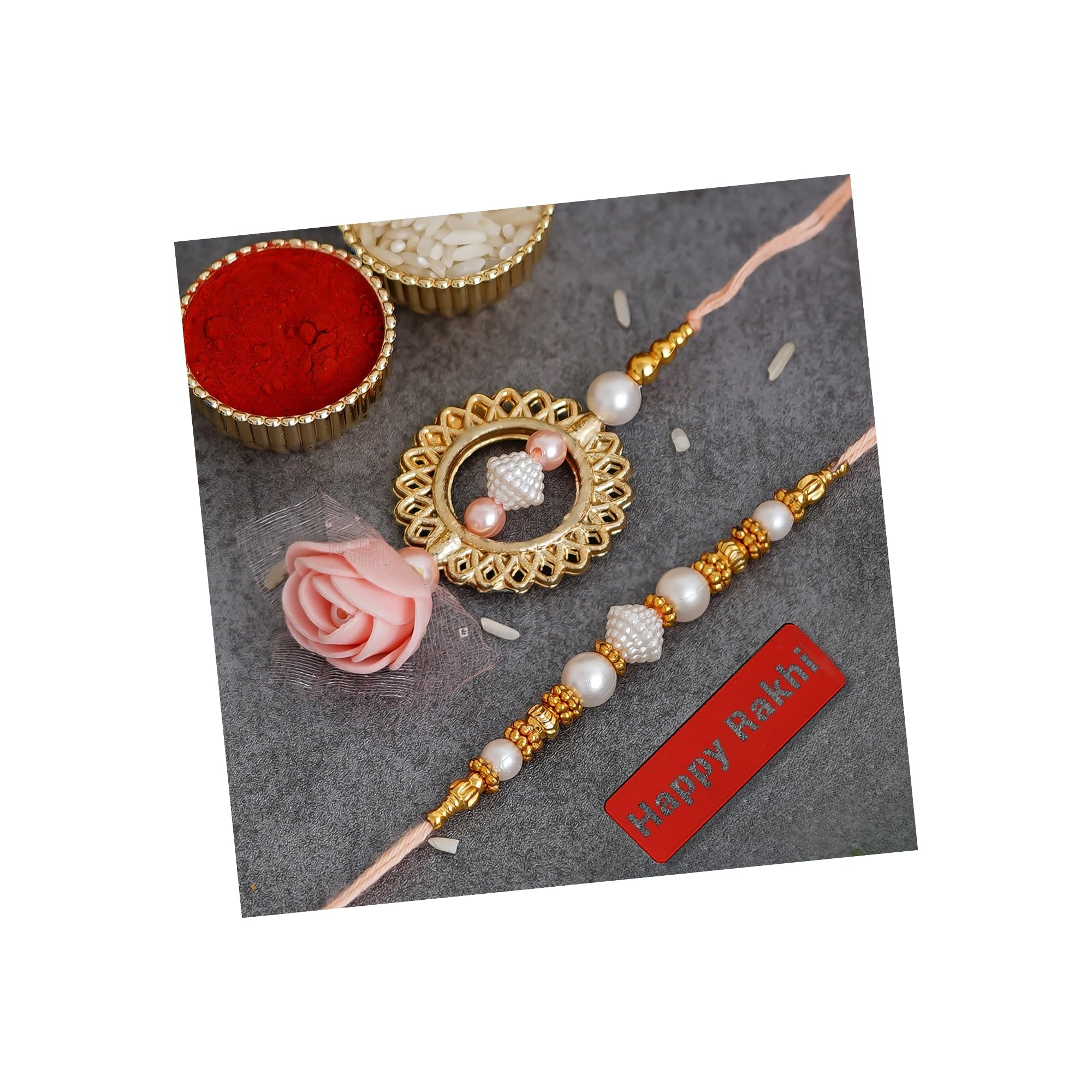 See full amazon price history chart for eCraftIndia Golden, Peach & White Designer Bhaiya Bhabhi Rakhi Set with Roli Chawal Pack and Happy Rakhi Wooden Cutout - Rakhi for Brother and Bhabhi eCraftIndia Golden, Peach & White Designer Bhaiya Bhabhi Rakhi Set with Roli Chawal Pack and Happy Rakhi Wooden Cutout - Rakhi for Brother and Bhabhi (B0CFFSPS9Y) Amazon Price History, Amazon Price Tracker