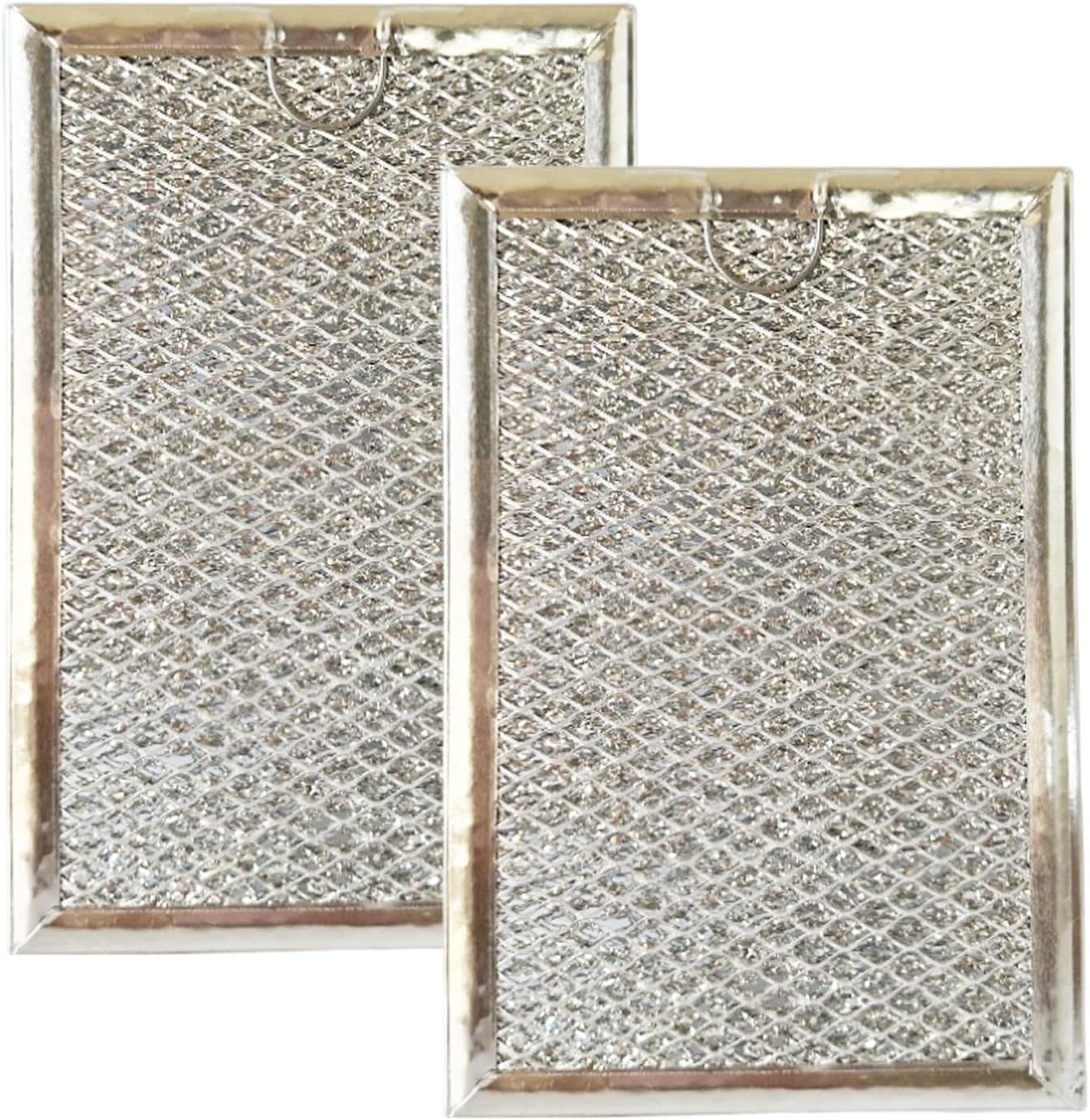 2 Pack Microwave Grease Filter Fit for GE JVM3160DF8BB, JVM3160RF8SS, JVM3160DF8WW, JVM3160DF8CC, JVM1540SM1SS, JVM1540SM2SS Microwave Replacement Part