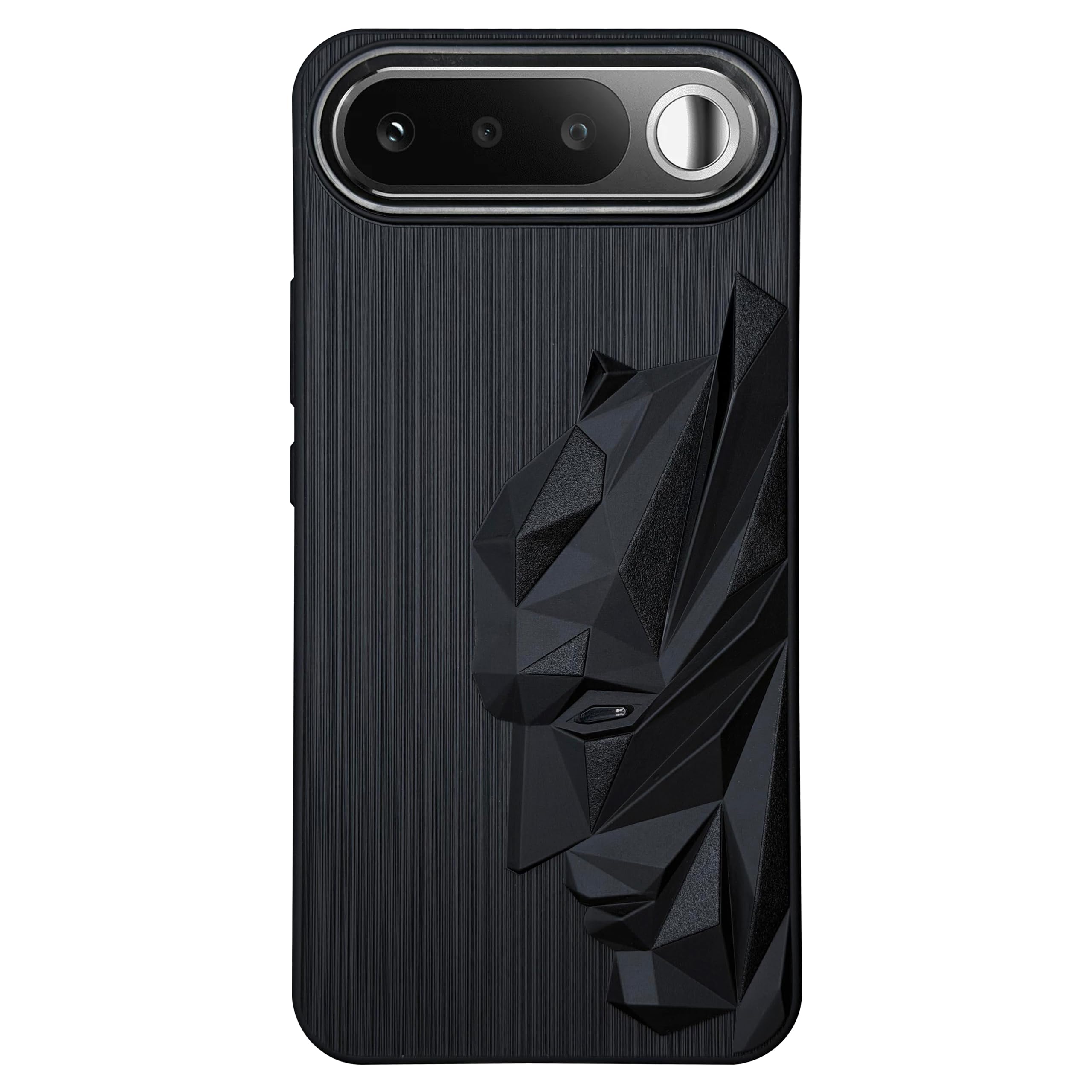 NIUKIN Mobile Back Case for Realme 16 5G | 3D Engraved Design | Shockproof Scratchproof Cover | Black-image-0