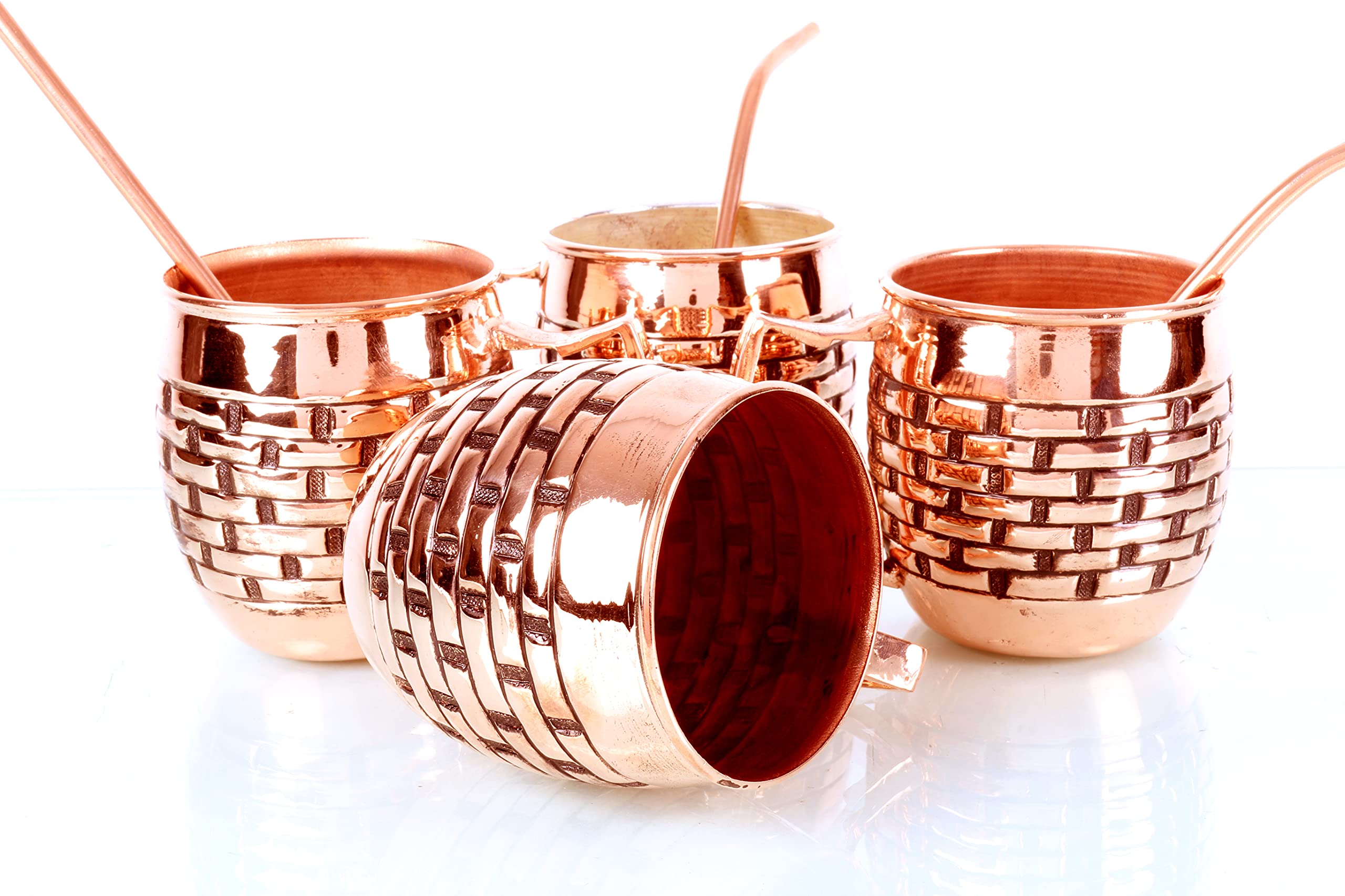 Copper Moscow Mule Mugs | Hand Carving Mug Gift Set | Housewarming Gift | Man Cave Gift for Guy