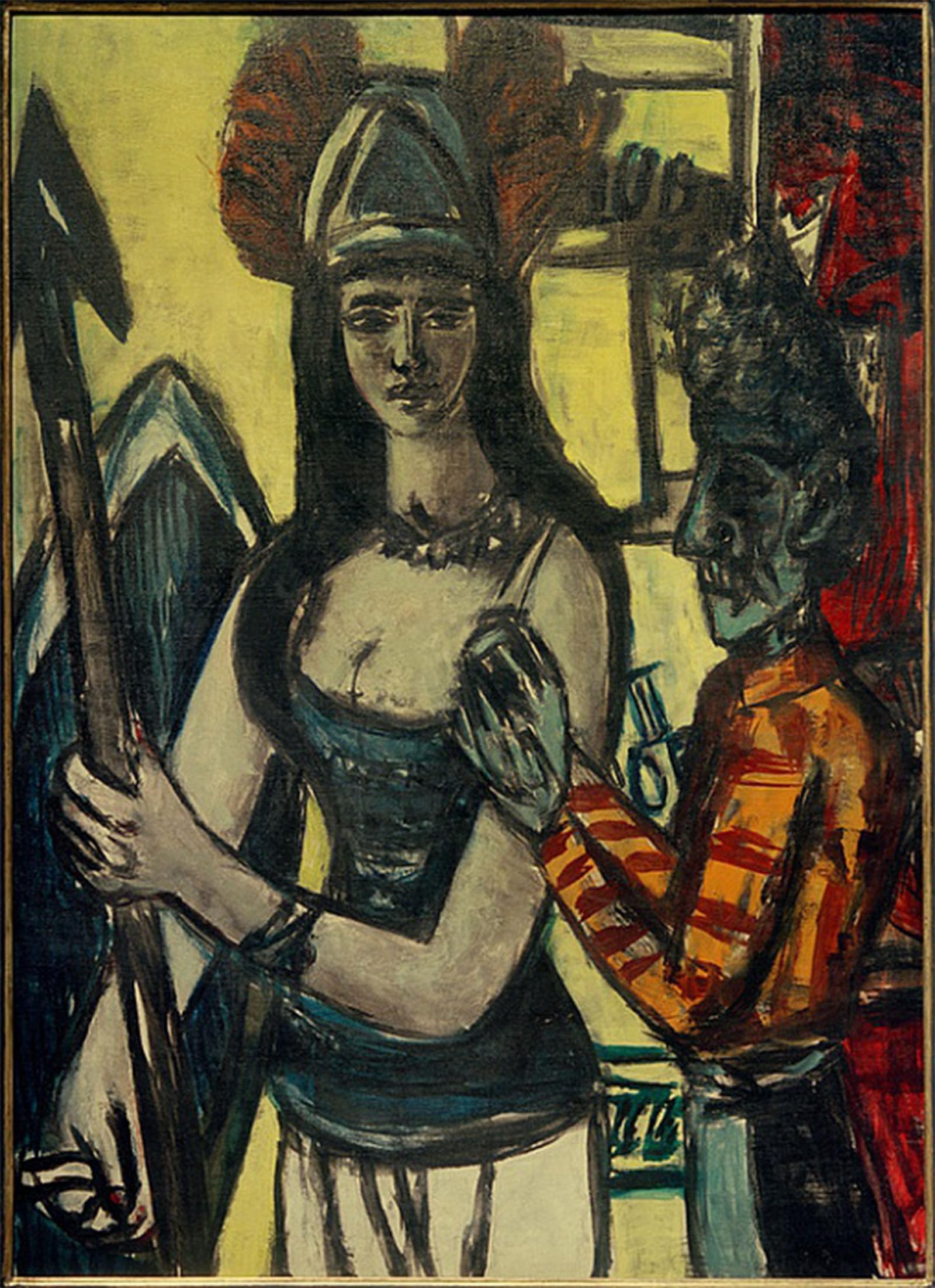 SERENDIPITP Retro Picture Poster Wall Art Pictures Painting the Valkyrie by Max Beckmann Wall Art Canvas Print for Wall Decor 60x90cm