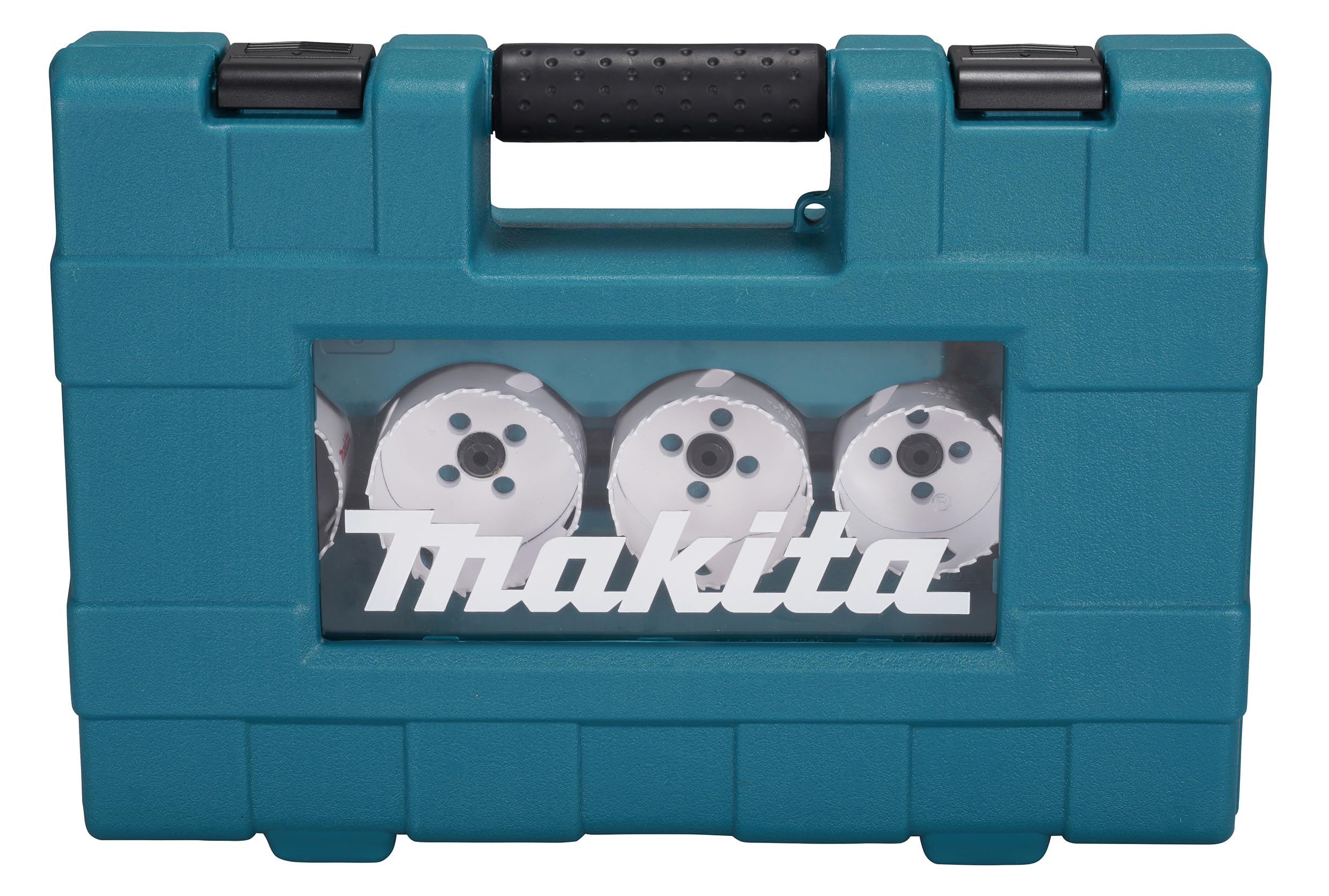 Makita BiM D-63993 - Set di 16 seghe a tazza in valigetta di plastica, seghe a tazza bimetalliche diametro 16-76 mm, profondità di taglio 38 mm, per legno, metallo, alluminio, plastica