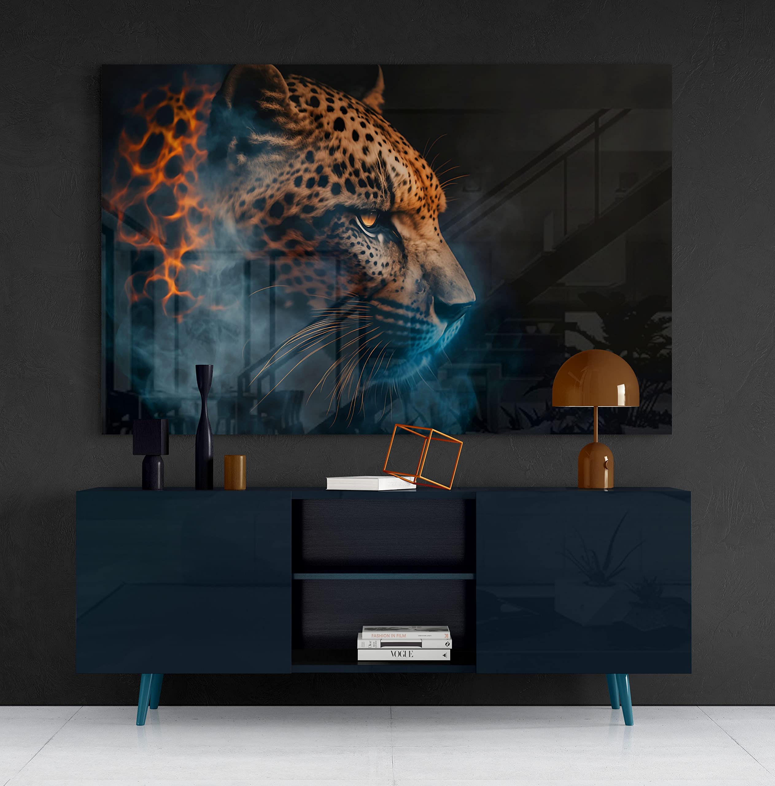Manschin-Laserdesign Premium Wandbild aus Acrylglas oder Aluminiumverbund - KEIN LEINWANDBILD - modern Wandbilder XXL Wanddekoration Design Wand Bild Abstrakt (100L x 70B cm)