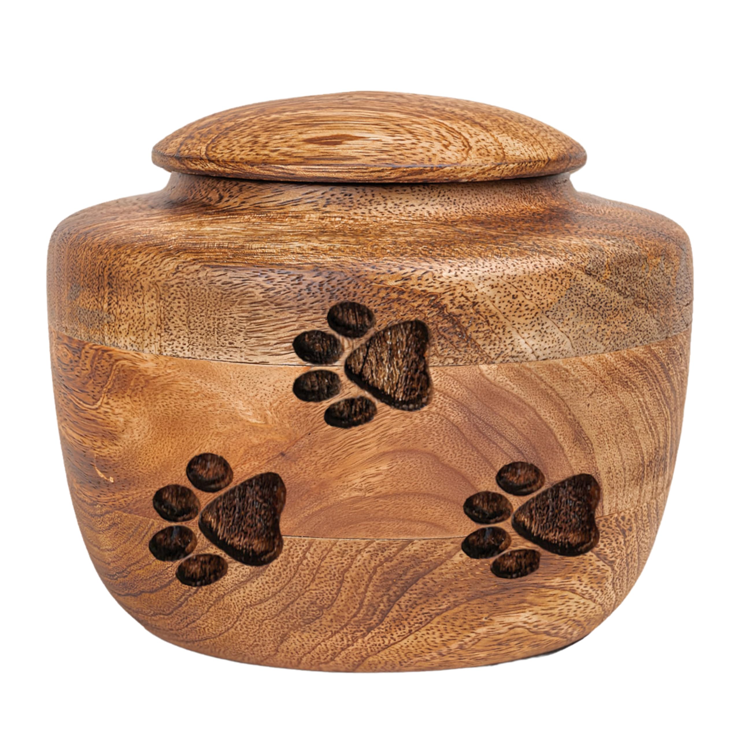 Wooden Pet Urns - Available in 4 Sizes - Urns for Cat & Dog Ashes, Cremation Urns for Pet Ashes Keepsake (Small - 36 Lbs or 16 Kg)