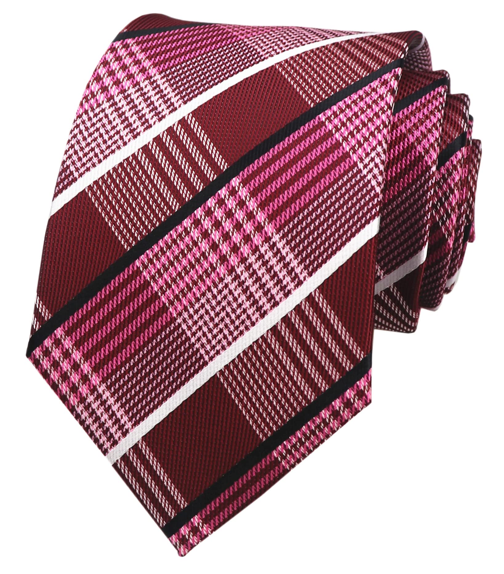 Men's Modern Fashion Paisley Checks Jacquard Woven Ties Formal Neckties