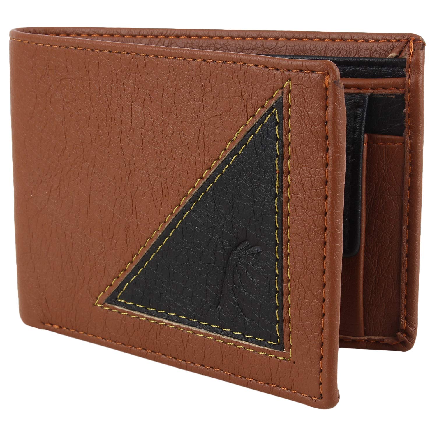 Rosset Tan & Black PU Leather Men's Wallet (Rosset_Wallet_87)