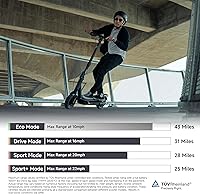 Vista 4 de Scooter eléctrico Segway Ninebot Serie MAX para adultos, 22-28 MPH, hasta 50 millas de alcance, suspensión doble, certificado UL-2272 2271 (G2G3)