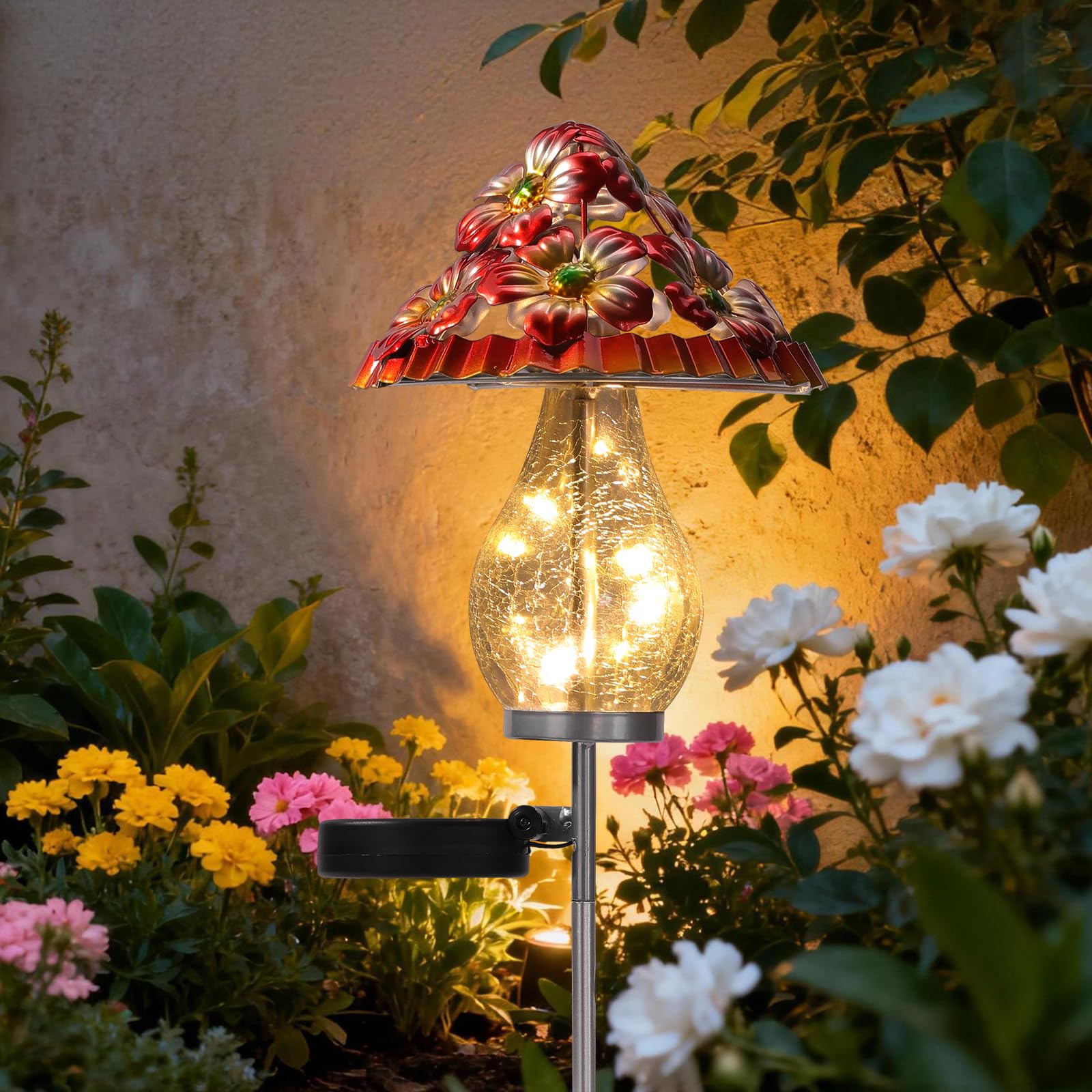 LOVERUIS Solar Mushroom Stake