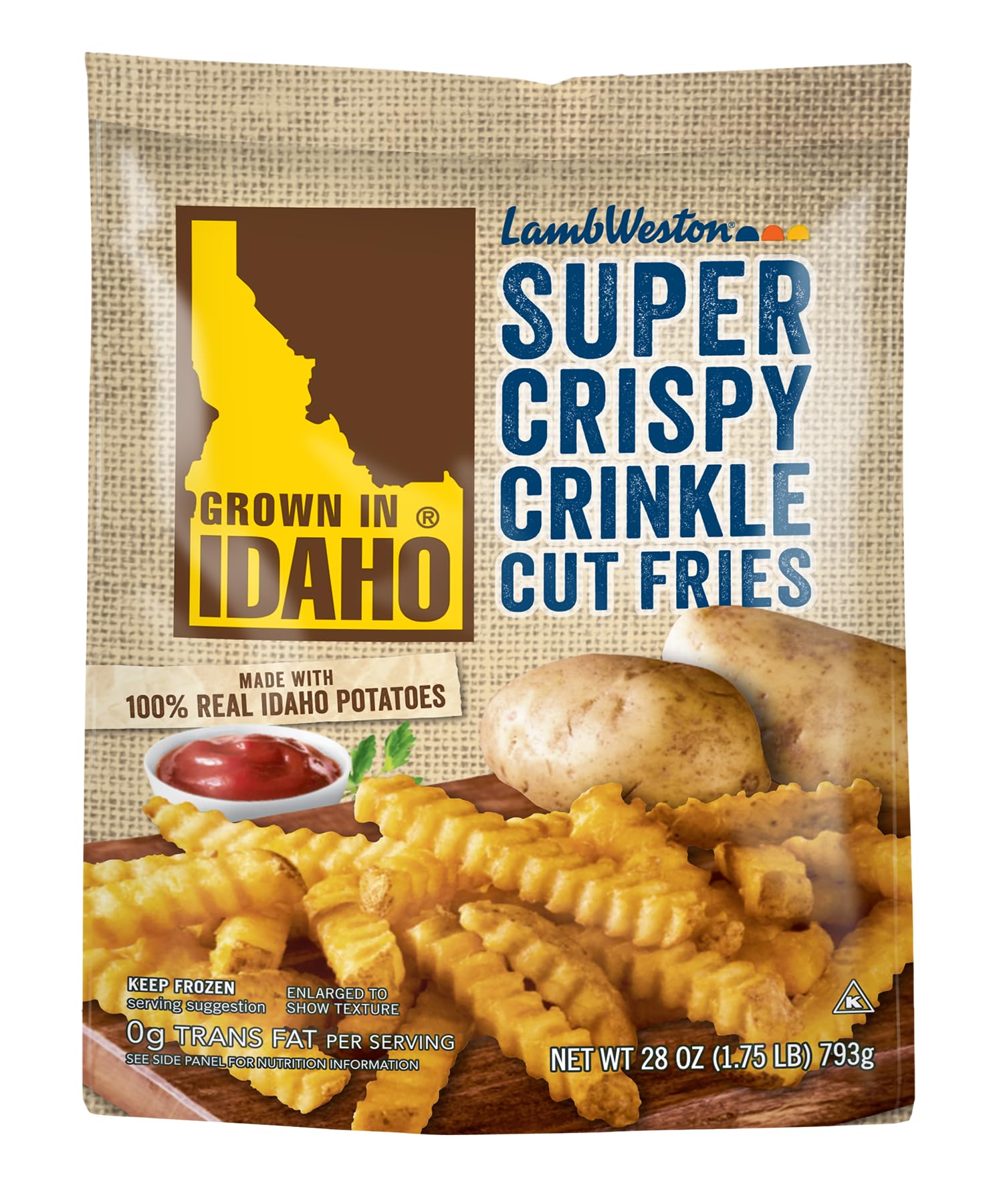 Grown in Idaho Super Crispy Crinkle Cut Fries, 28 oz (Frozen)