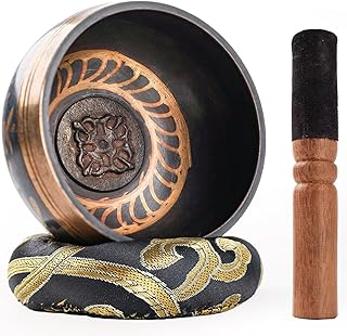THE WHITE SHOP Tibetan Singing Bowl Set Sound Bowl Meditation Bowl (Size : BIG)