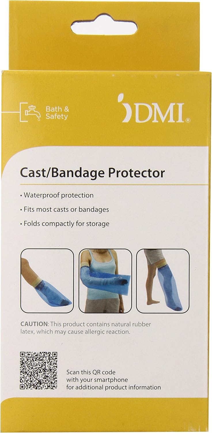 DMI Waterproof Arm Cast and Bandage Protector, 8 x 29 inches, Blue : Health & Household
