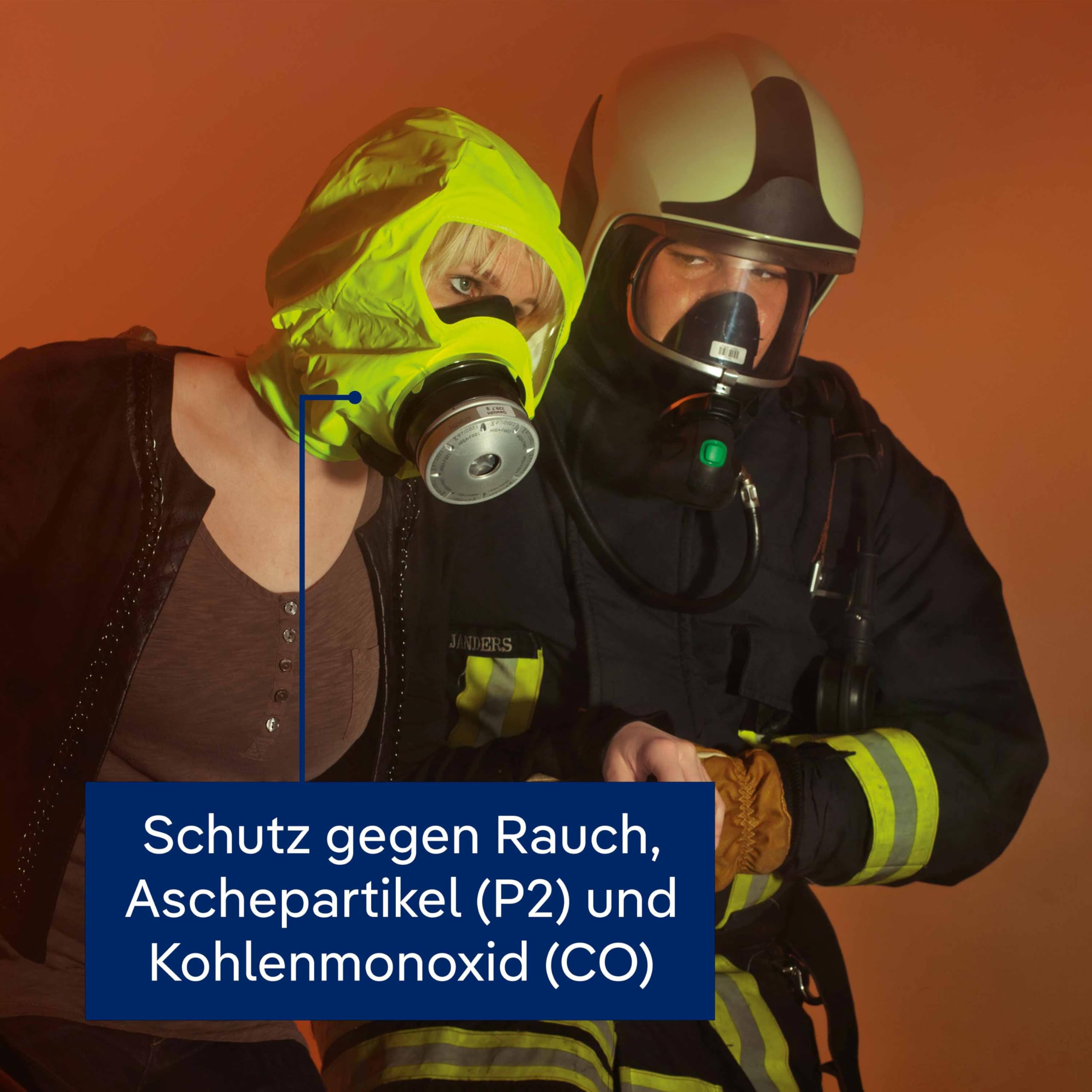 Dräger PARAT 5520 Brand-Fluchthaube mit Soft Pack | Effektive Rettungshaube zum Schutz vor Brandgasen wie Kohlenmonoxid (CO), 1 stück (1 erPack)